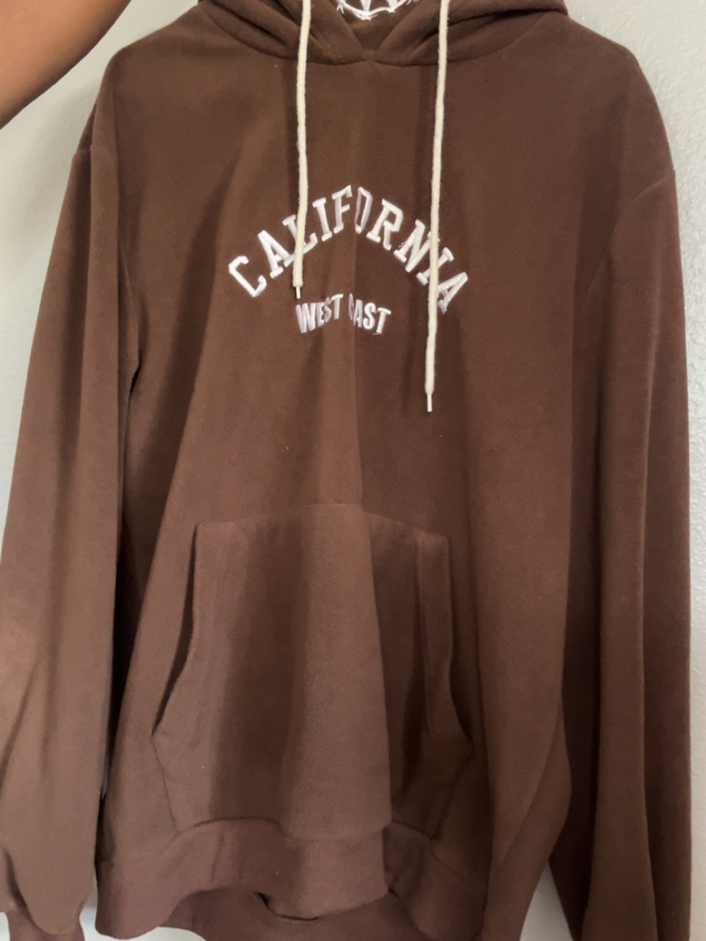 Brown 'California West Coast' Hooded Sweater